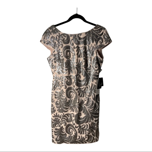 NWT Adrianna Papell Cap Sleeve Sequin Dress - Picture 2 of 5